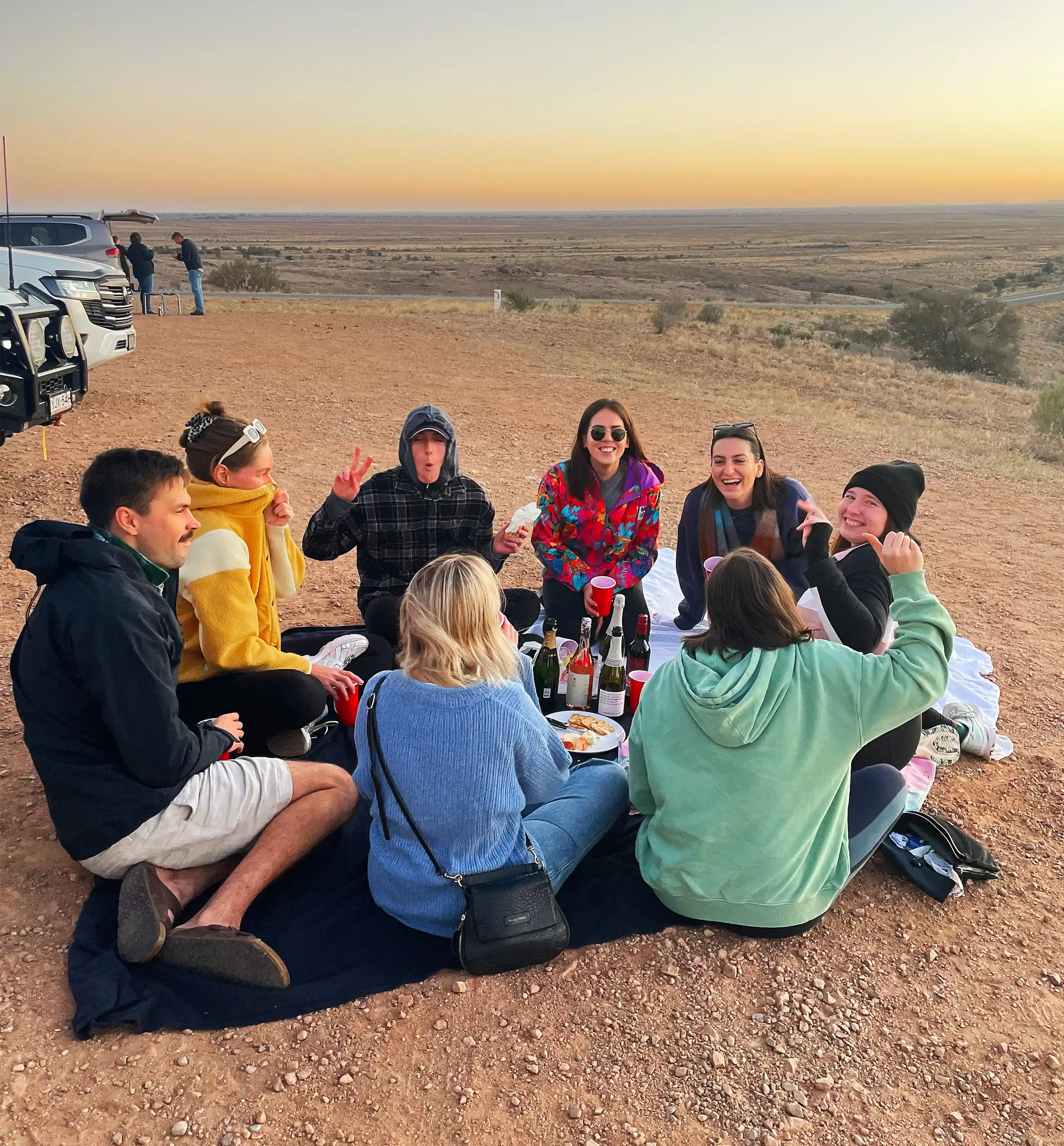 Healthcare professional in a rural landscape